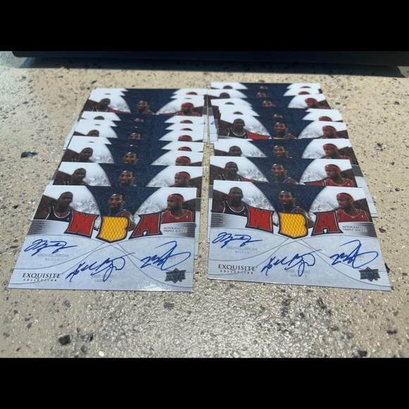 2007 Exquisite Jordan Lebron Kobe Auto Reprint Lot